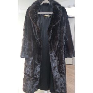 Siberian mink full length fur coat